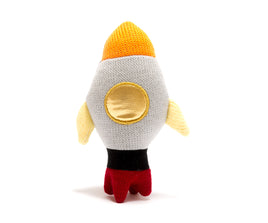 Best Years Knitted Space Rocket Baby Rattle