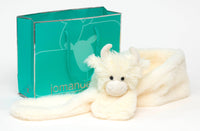 Jomanda Highland Cow Scarf Plush Soft Cream - 90CM FOR ALL AGES