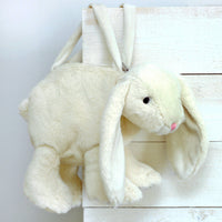 Jomanda Bunny Plush Soft Toy Hand Held Small Bag Cream