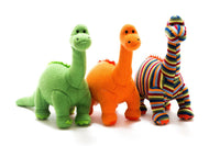 Best Years Knitted Green Diplodocus Dinosaur Plush Toy