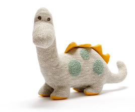 Best Years Knitted Organic Large Diplodocus Dinosaur Soft Toy
