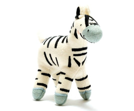 Best Years Knitted Organic Ziggy Zebra Soft Toy